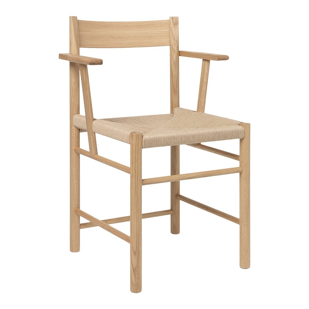 Modern F Dining Armchair with Woven Paper Cord Seat - Stylish & Comfortable Chair for Dining Room, Kitchen, or Outdoor Patio