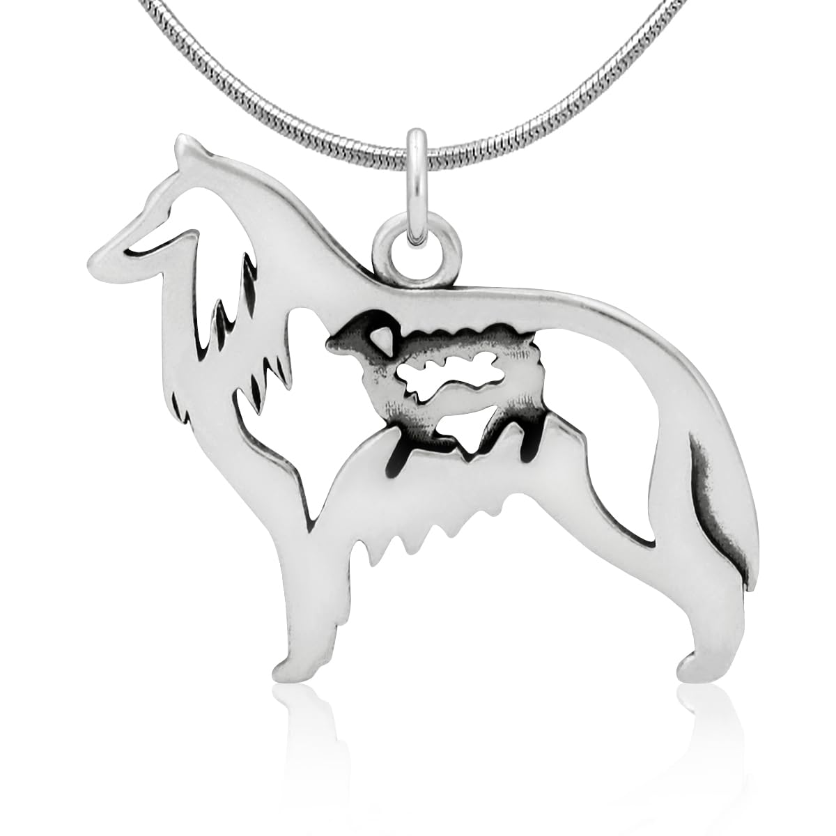 Sterling Silver Belgian Sheepdog Pendant Necklace - Handcrafted Jewelry for Dog Lovers - Perfect Gift for Pet Owners & Animal Enthusiasts - Wear for Special Occasions, Daily Fashion or Dog-Themed Events