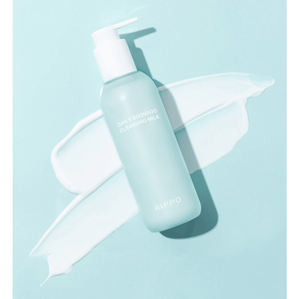 AIPPO Daily Soonsoo Cleansing Milk 200ml - Gentle Face Wash for Dry & Sensitive Skin | Hydrating & Soothing Facial Cleanser | Perfect for Morning & Night Skincare Routine
