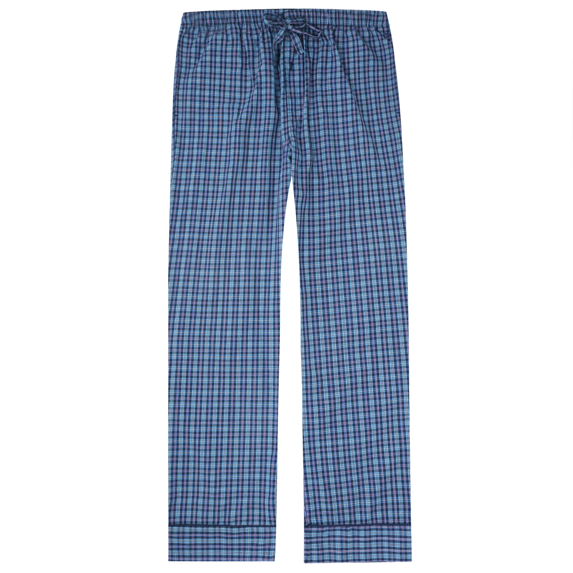 Premium Men's Cotton Plaid Pajama Pants - 100% Soft Breathable Lounge Sleepwear for Relaxing at Home & Travel | Comfortable Nightwear for Lounging, Sleeping & Casual Wear