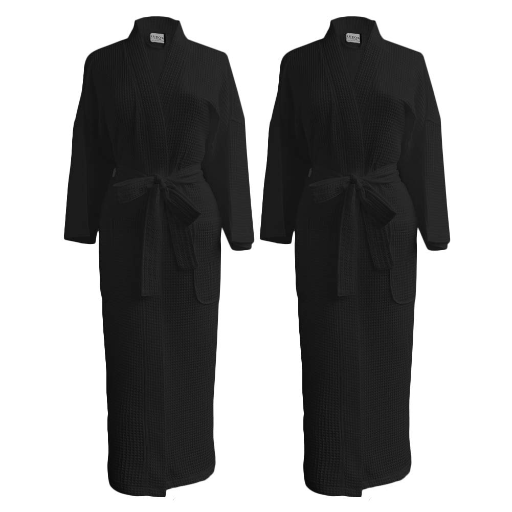 Luxury Waffle Weave Spa Bathrobe by Luxor Linens - Ciragan Collection | Soft Cotton Robe for Women & Men | Perfect for Spa, Hotels, and Home Relaxation