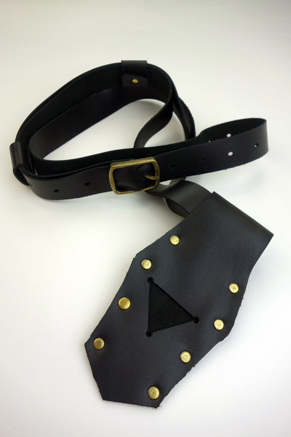 Knights Templar & Knights of Malta Thin Leather Belt with Frog Buckle - Medieval Costume Accessory for Renaissance Fairs & Historical Reenactments
