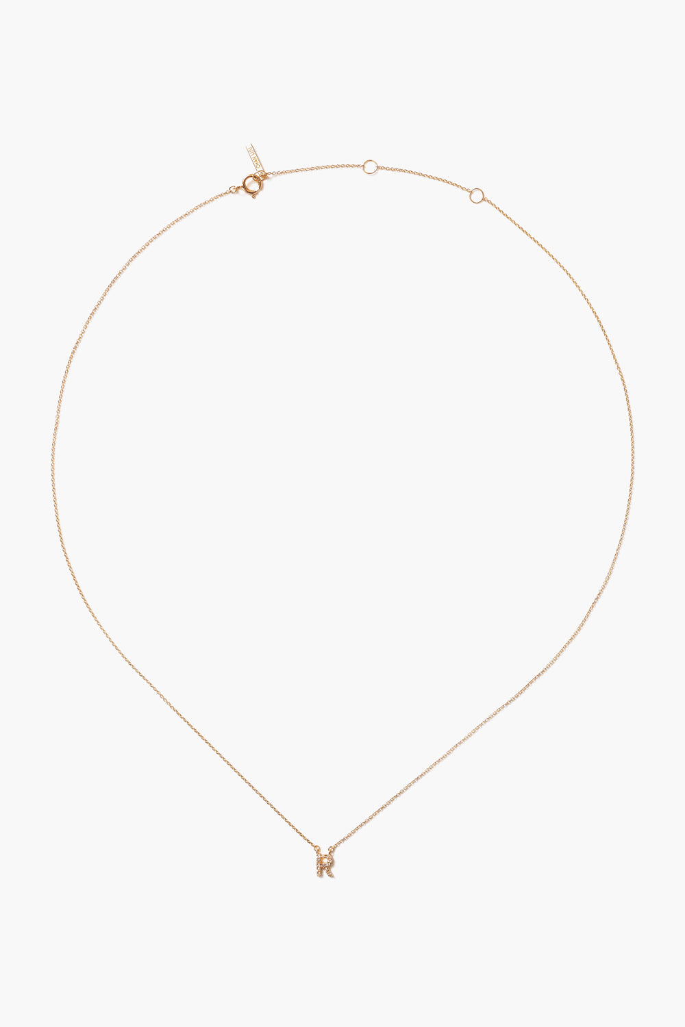 14K Gold Initial Necklace with White Diamonds - Personalized Name Pendant for Women - Perfect Gift for Birthday, Anniversary & Valentine's Day