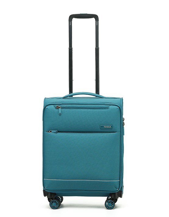Tosca SO LITE AIR5055 55cm Lightweight Cabin Spinner Luggage - Teal Blue Carry-On Suitcase for Travel, Business Trips & Weekend Getaways