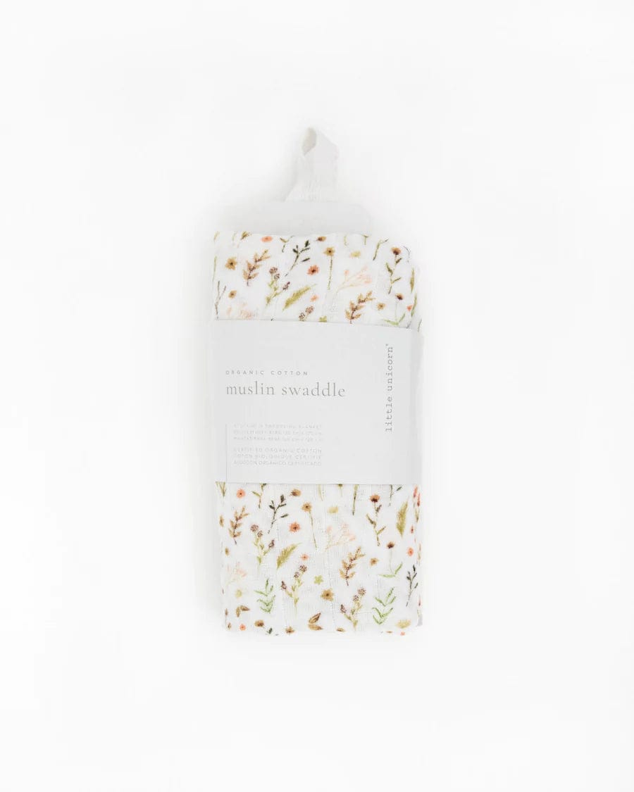 Little Unicorn Organic Cotton Muslin Swaddle Blanket - Soft Baby Wrap for Newborns & Infants - Perfect for Swaddling, Nursing & Stroller Use