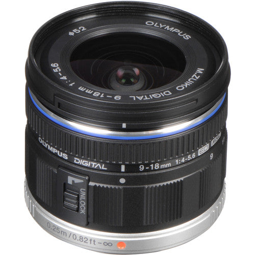 Olympus M.Zuiko Digital ED 9-18mm f/4.0-5.6 Wide Angle Zoom Lens for Micro Four Thirds Cameras - Perfect for Travel, Landscape & Architecture Photography