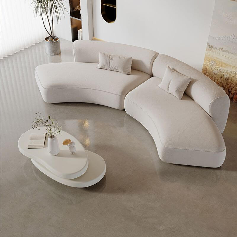 White Standard Sofa - Modern Living Room Furniture for Home Decor & Comfort | Perfect for Lounging, Entertaining & Relaxing