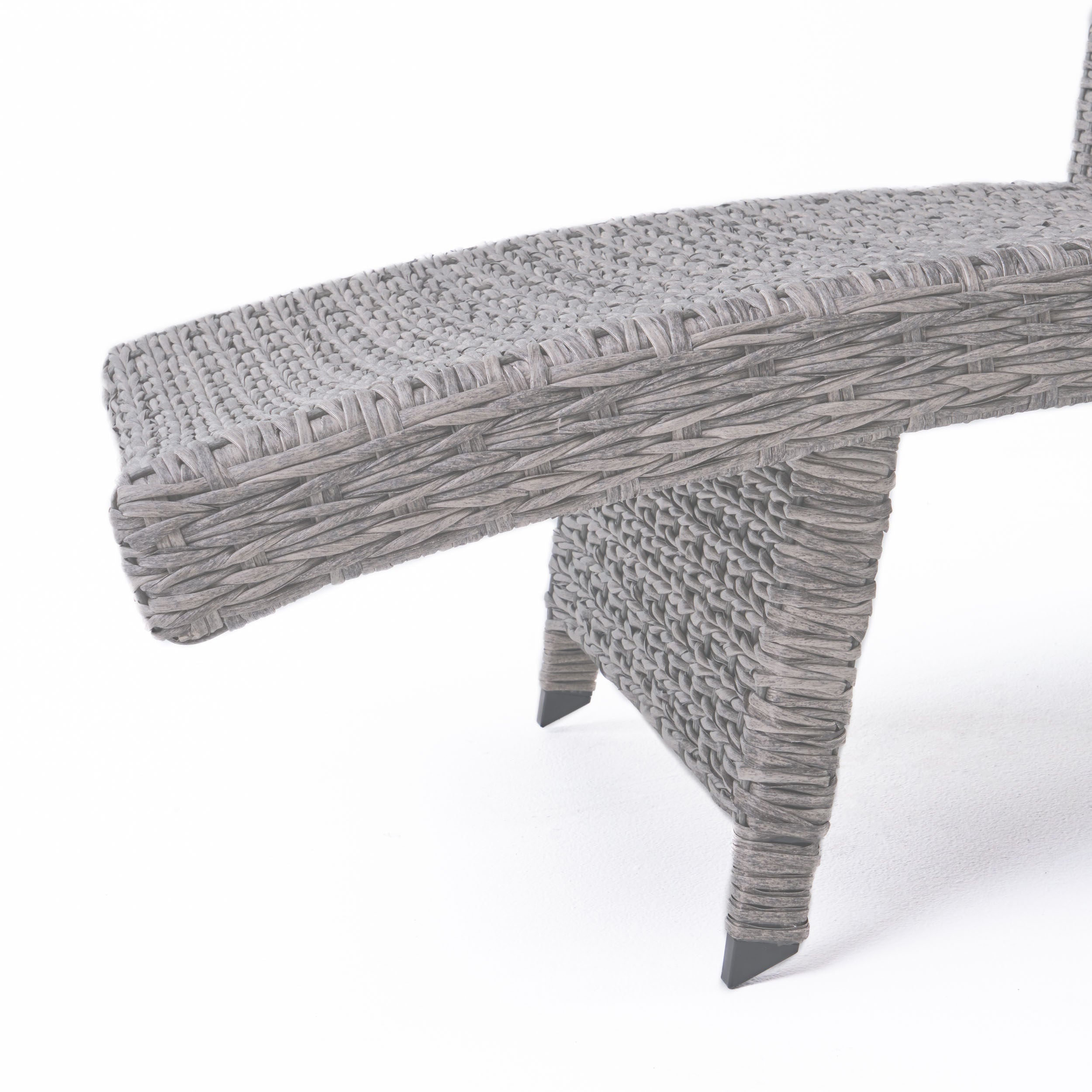 CRETE WICKER CHAISE LOUNGE - Outdoor Patio Furniture with Cushion - Perfect for Poolside, Garden, and Backyard Relaxation