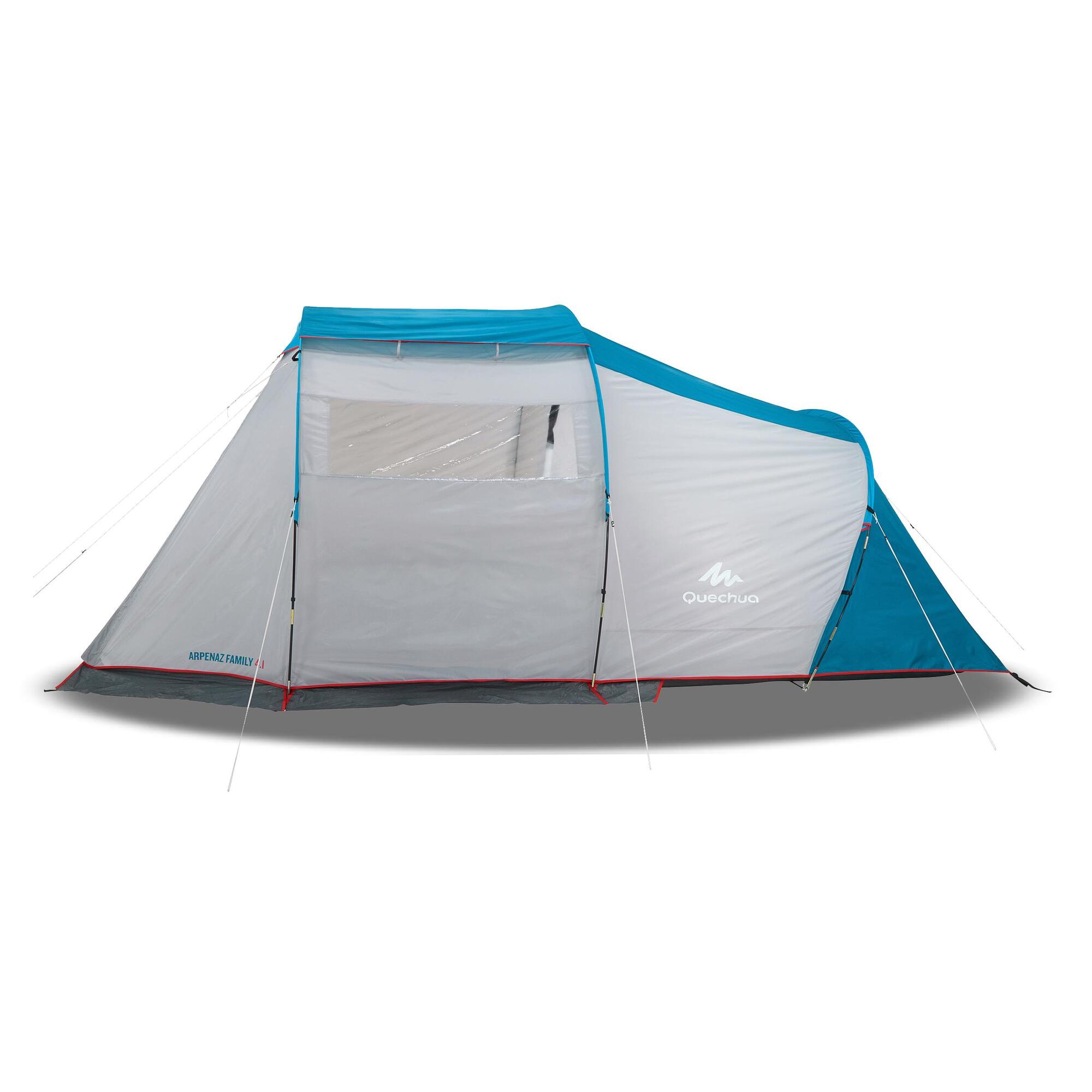 Quechua Arpenaz 4-Person Family Camping Tent - Waterproof & Lightweight for Outdoor Adventures | Perfect for Hiking, Backpacking, and Family Camping Trips