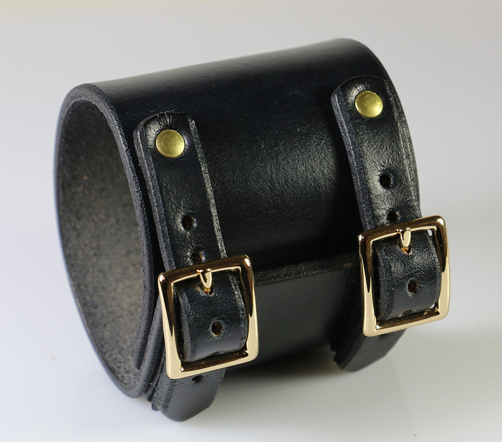 Stylish Gold Plated Buckling Wristband with Brass Rivets - Fashion Jewelry for Women, Perfect for Parties, Weddings & Everyday Wear