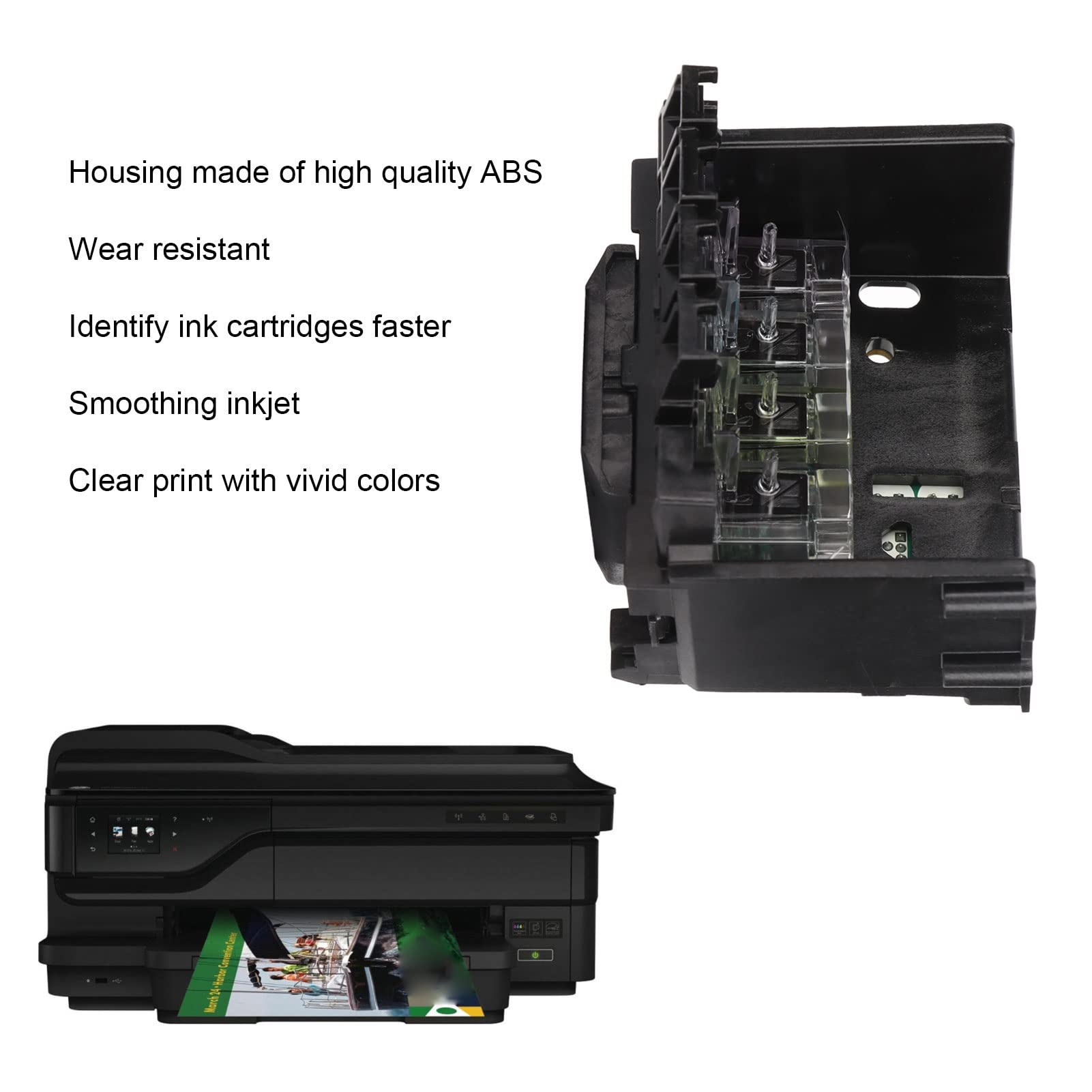 HP OfficeJet 6600 6100 6700 7110 7510 7512 7610 7612 Printhead Replacement - Compatible Print Head for HP 6600 6700 Series Printers - Easy Installation - Perfect for Home & Office Printing Needs