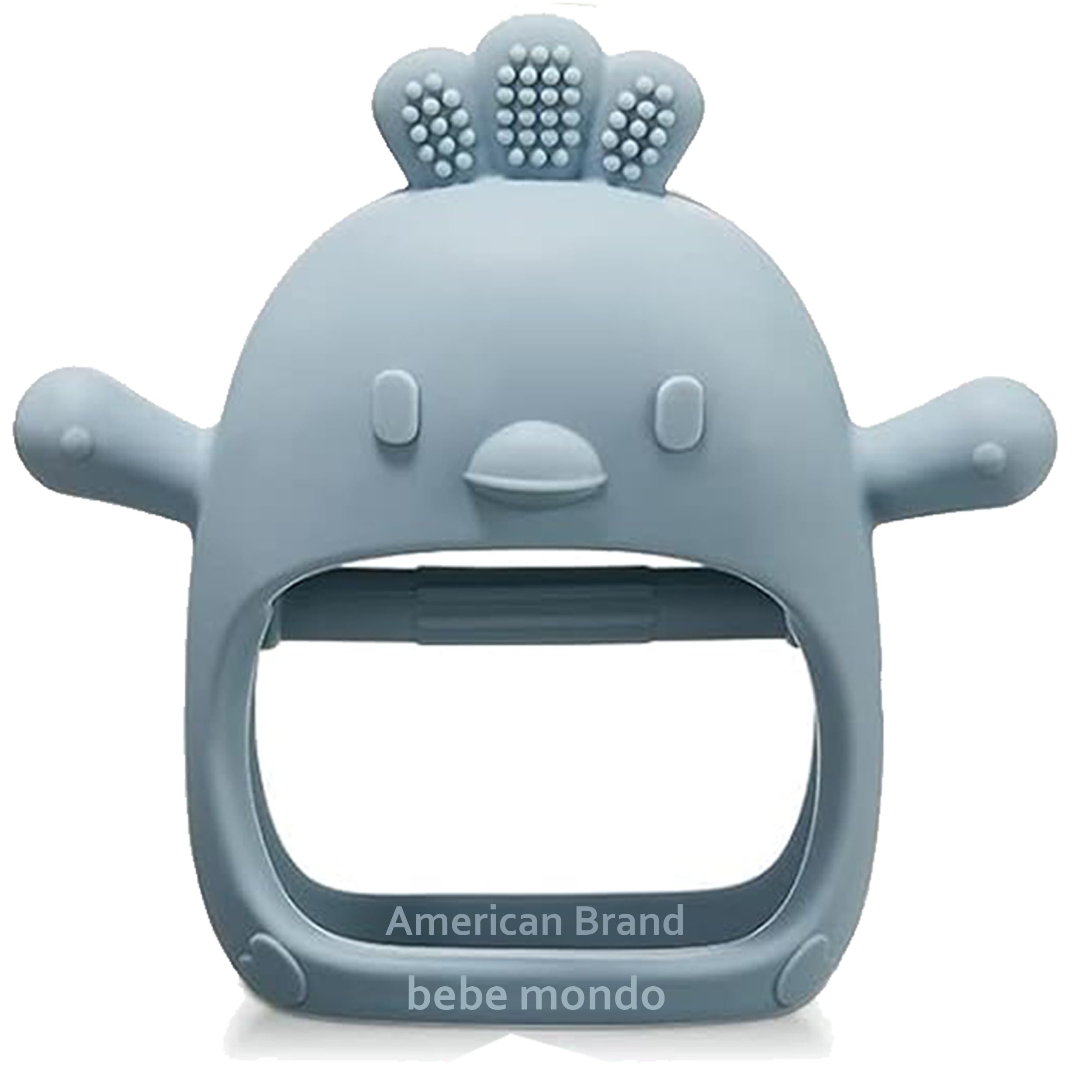Best Baby Teething Toys 0-12 Months - BPA Free Silicone Teethers for Infants, Anti-Drop Hand Teether & Pacifier Mitten for Newborns (Blue) | Perfect for Soothing Sore Gums & Sensory Development