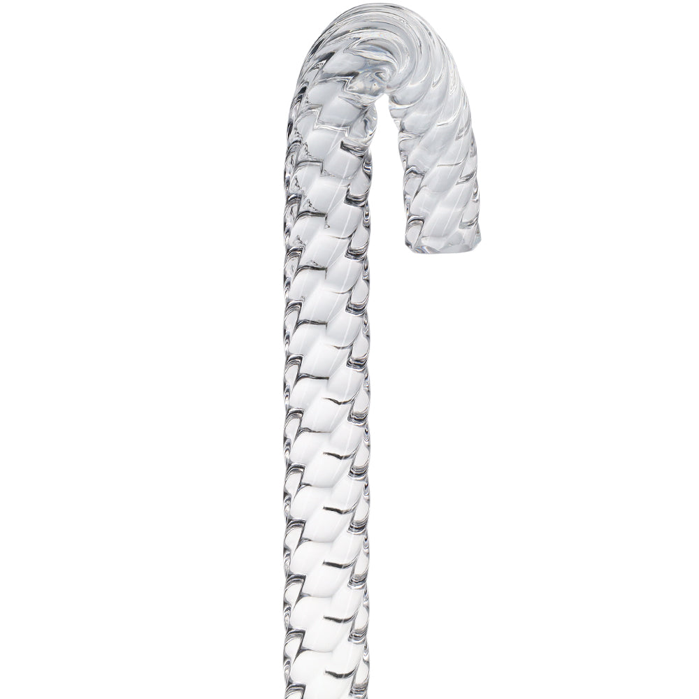 Premium Crystal Ridges Tourist Walking Cane with Clear Lucite Shaft - V1576 | Lightweight & Durable Mobility Aid for Hiking, Travel & Everyday Use