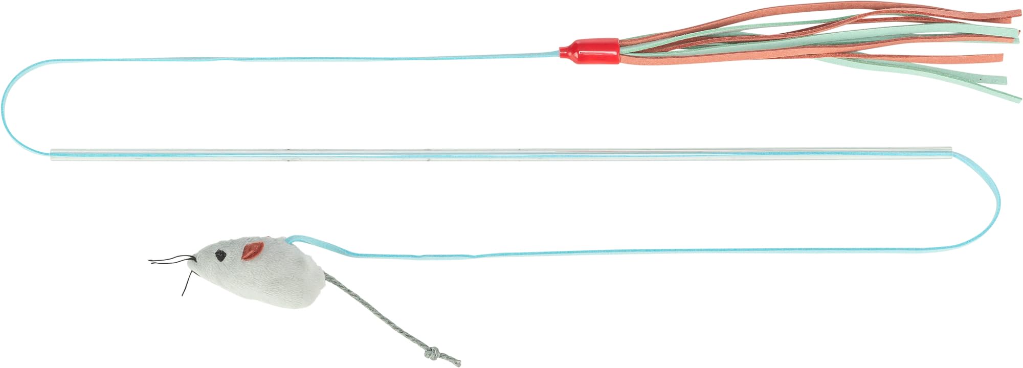 Trixie Cat Toy - Interactive Play Rod with 2 Attachable Toys, 40cm (Pack of 4) - Perfect for Indoor Play & Exercise