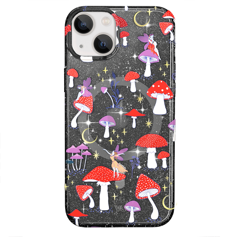 Mystic Mushrooms iPhone Case - Trendy Protective Cover for iPhone 12/13/14/15 - Durable Slim Design with Unique Mushroom Pattern - Perfect for Nature Lovers & Outdoor Adventures