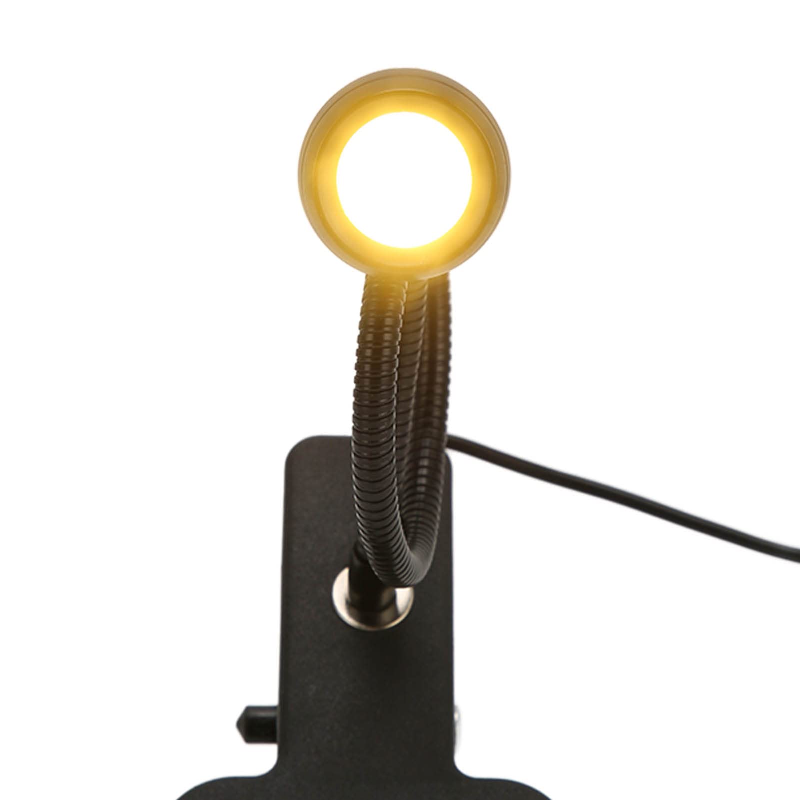ASHATA USB Reading Lamp - Flexible Gooseneck LED Desk Light with Warm Lighting & Eye Protection, USB Clamp Book Light for Home Office, Study, Night Reading, and Work (Perfect for Bedside, Computer Desk & Bookshelf Use)
