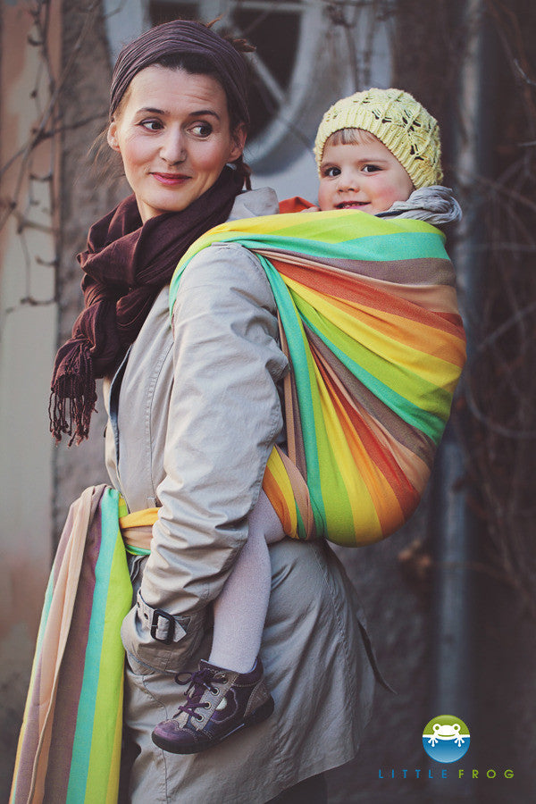 Little Frog 100% Cotton Baby Carrier Wrap - Soft Breathable Woven Fabric for Newborn to Toddler - Perfect for Babywearing, Nursing & Hands-Free Parenting