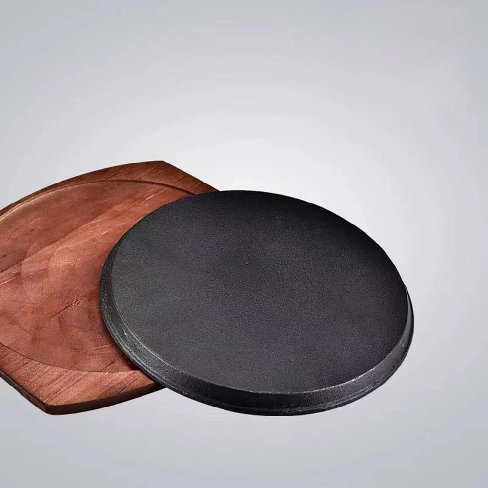 12 Inch Cast Iron Skillet - Heavy Duty Round Pan for Home & Restaurant Cooking - Perfect for Rotisserie, Grilling, Baking & Stovetop Use