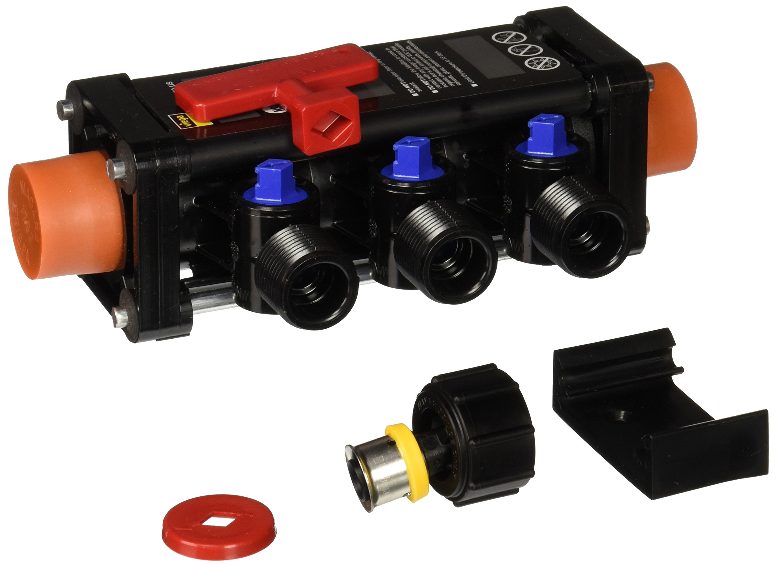 Viega 49033 PureFlow Minibloc Poly PEX Press Fitting, 1/2-Inch to 3/4-Inch, for Plumbing & Water Supply Systems - Perfect for Residential & Commercial PEX Pipe Installations
