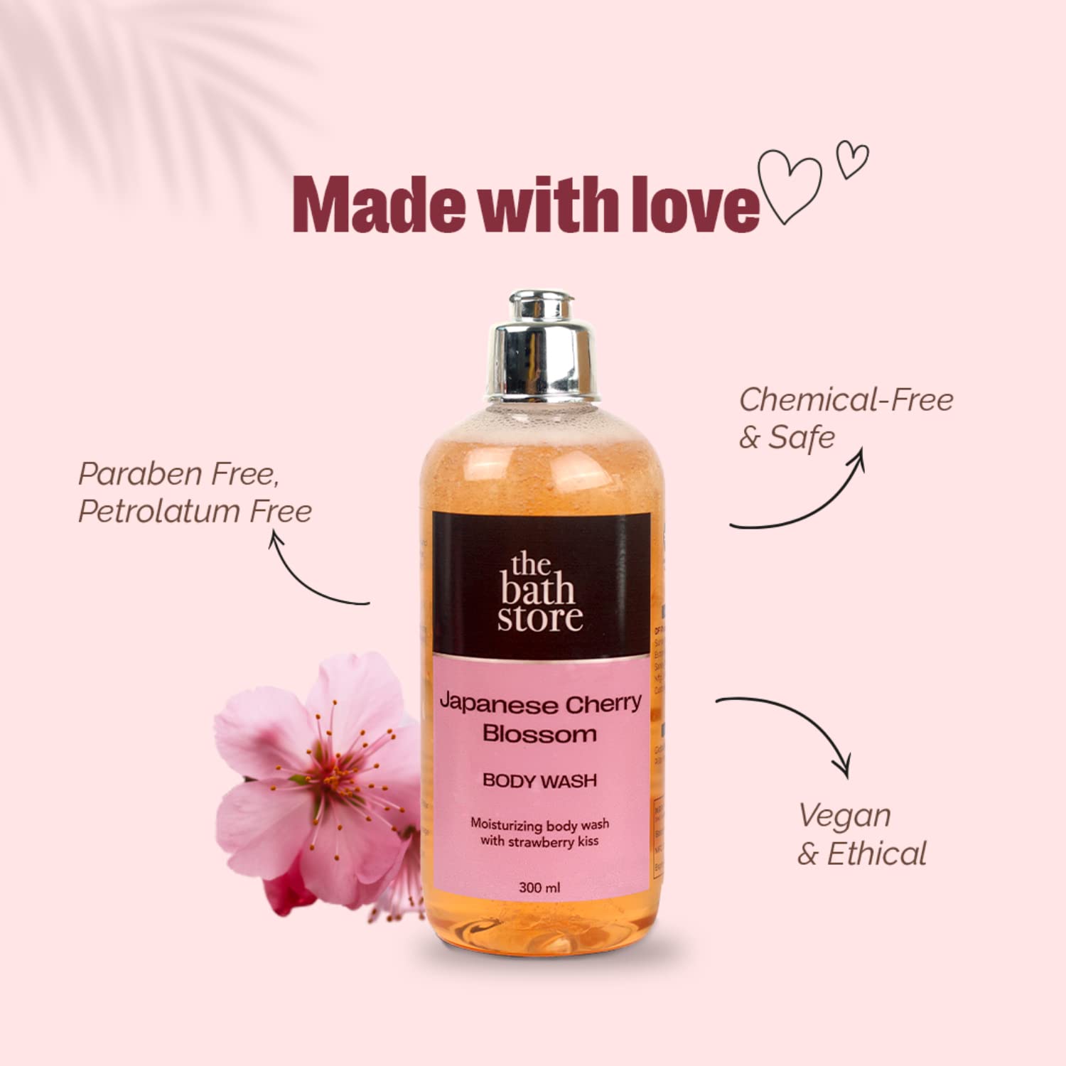 Japanese Cherry Blossom Body Wash & Shower Gel - Acne Cleansing, Exfoliating & Tan Removal for Men & Women | Long-Lasting Fragrance, 300ml | Perfect for Summer Skincare & Daily Refreshment