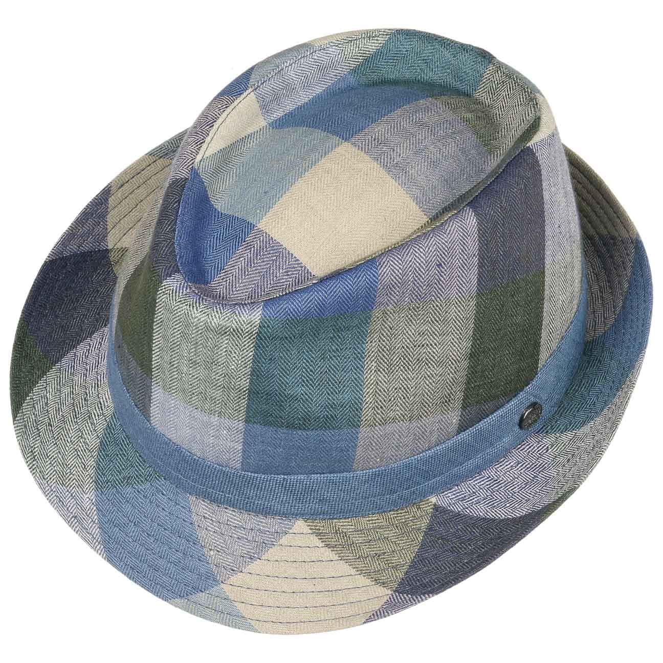 Payato Checks Trilby Linen Hat by Lierys - Stylish Summer Fedora for Men & Women | Perfect for Beach, Outdoor, and Casual Wear