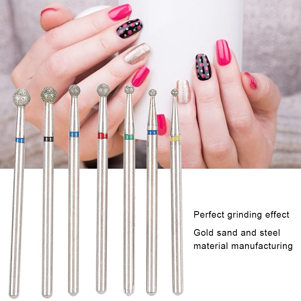 7-Piece Nail Drill Bits Set for Manicure & Pedicure - 3/32