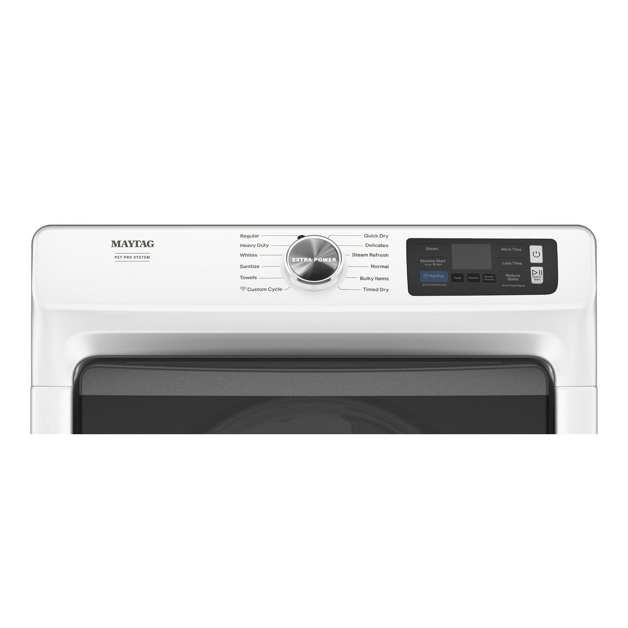 Maytag 7.4 Cu. Ft. Gas Dryer with Pet Pro Option MGD7020RW - Perfect for Large Families & Pet Owners - Fast Drying for Heavy Loads & Pet Hair Removal