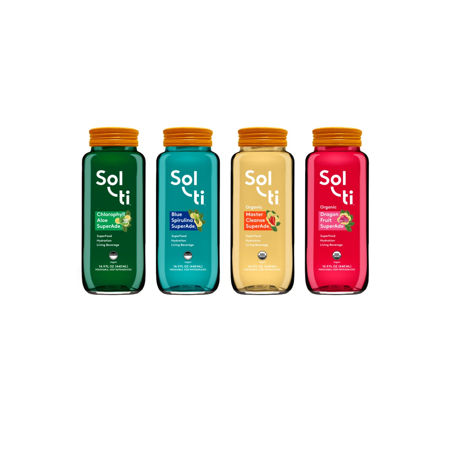 Sol-ti 4-Day Nourishing Cleanse Detox Juice - Superfood & Adaptogen Infused Wellness Drink (32 Pack) - Boost Energy & Support Digestion for Daily Detox & Weight Management