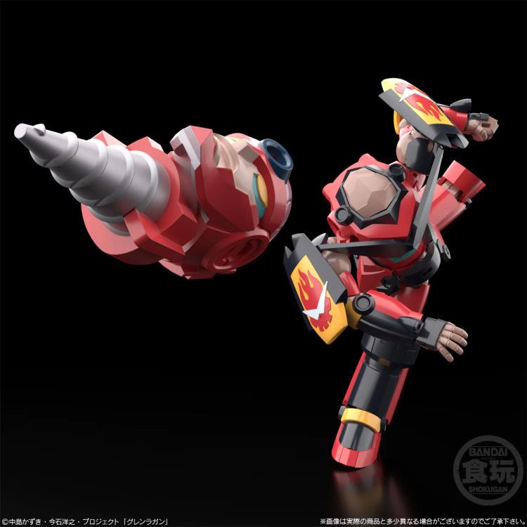 Bandai SMP Shokugan Modeling Project Gurren Lagann & Enki Action Figure Model Kit - Anime Robot Building Set for Collectors & Display