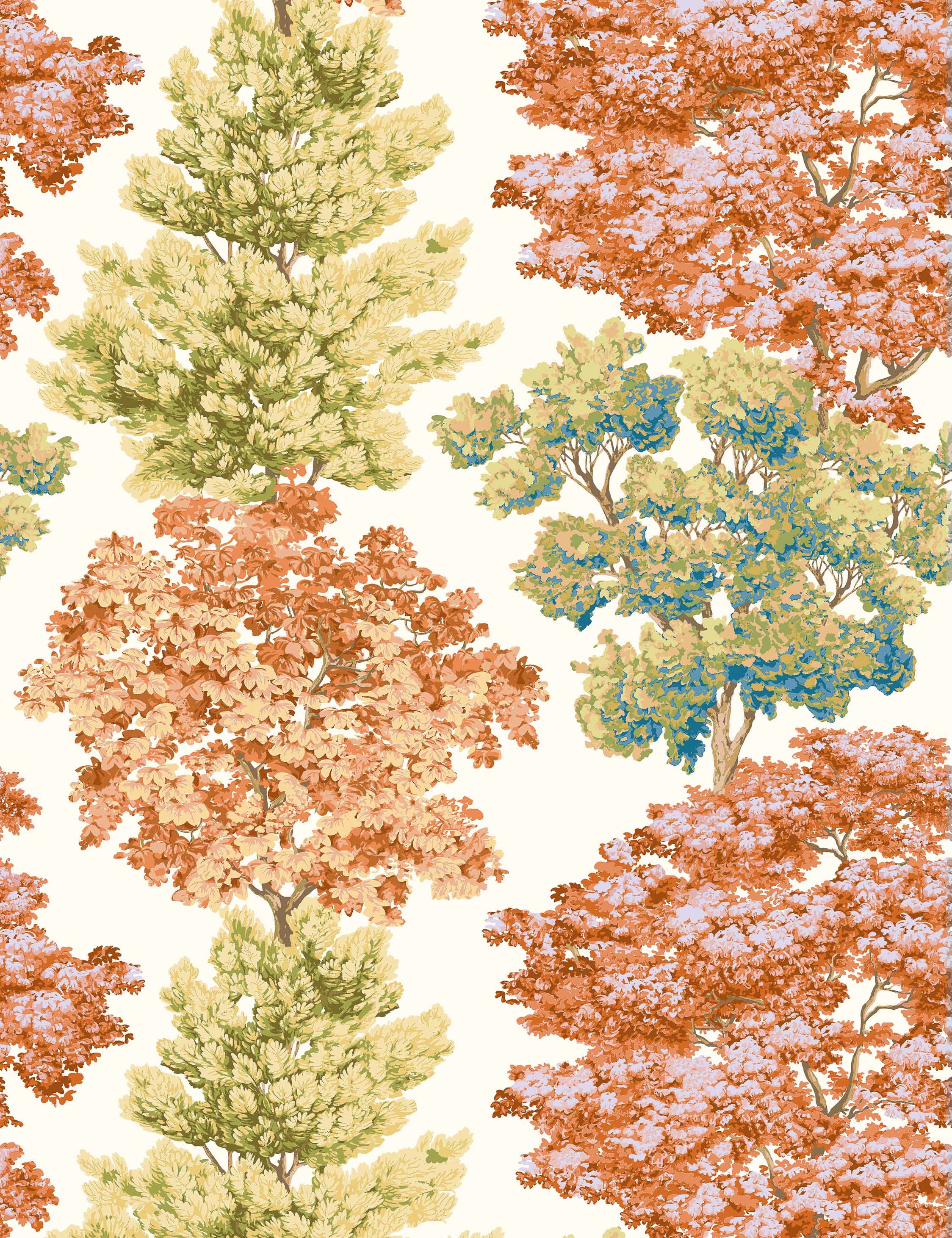 Scalamandre Central Park Autumn Wallpaper Swatch - Premium Home Decor for Living Room & Bedroom