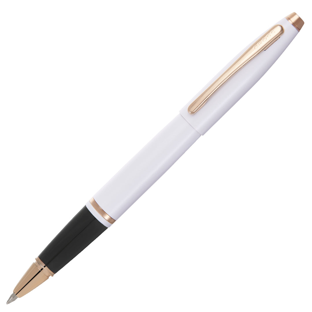 Cross Calais Rollerball Pen - Pearlescent White Lacquer Luxury Writing Instrument for Office, Business & Gift Giving - Smooth Writing Experience for Professionals & Students