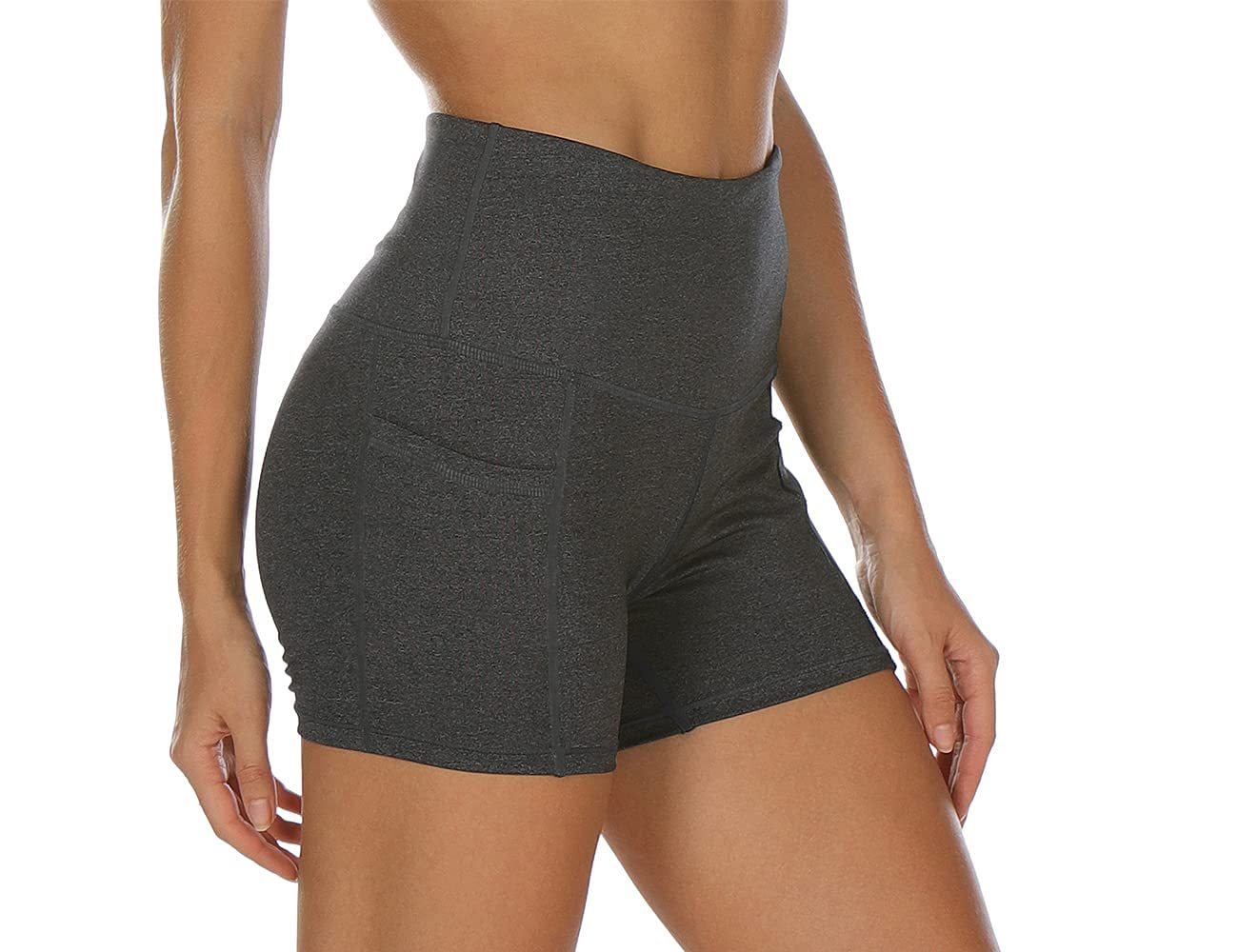 icyzone High Waisted Workout Biker Shorts for Women - Yoga, Gym & Running Compression Spandex Shorts - Perfect for Fitness, Cycling & Lounge Wear