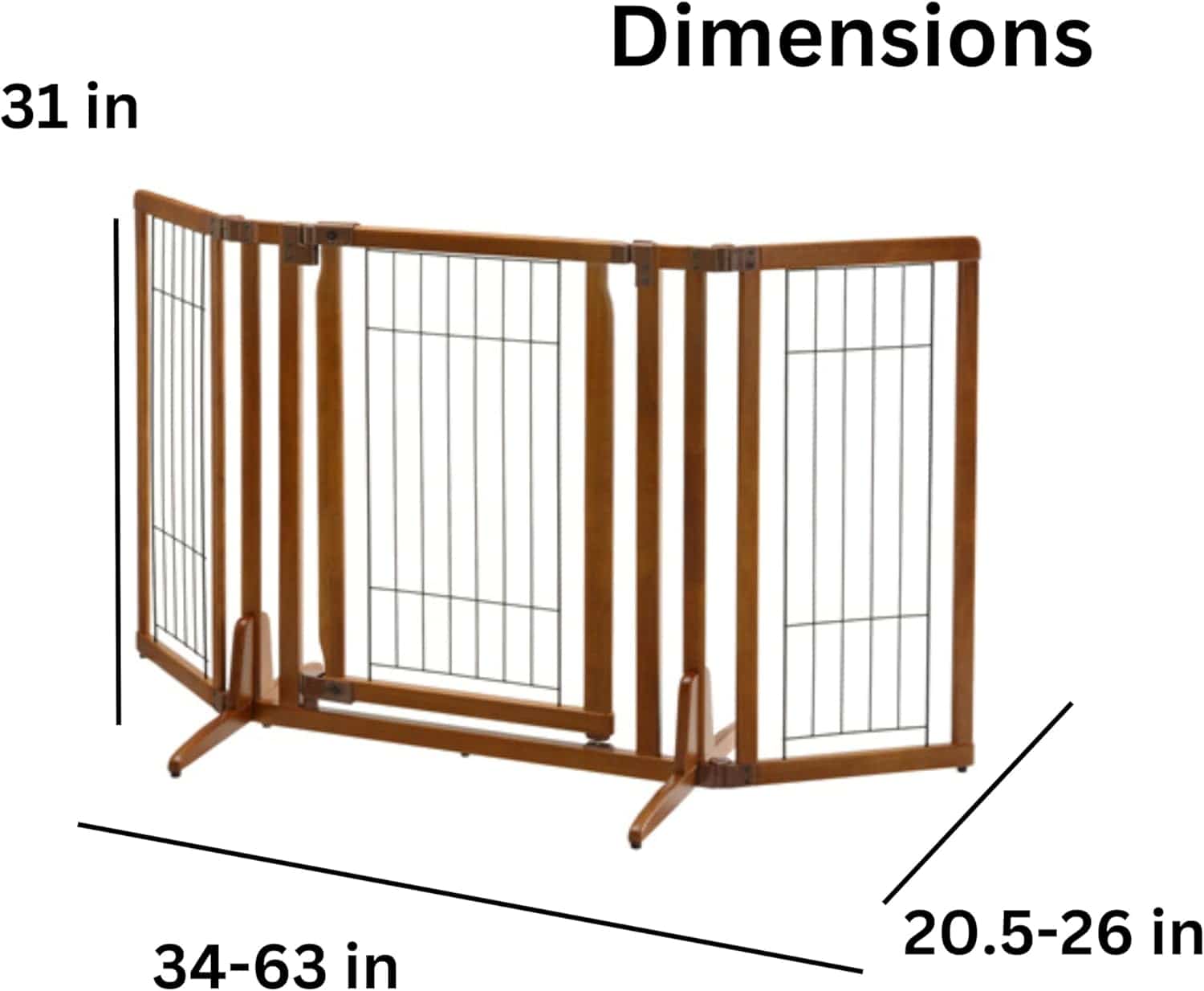 ReadyPet Extra Tall Freestanding Pet Gate with Walk-Through Door - Perfect for Stairs, Doorways & Large Openings - Safety Barrier for Dogs & Cats