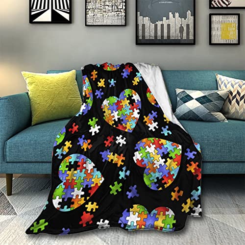 Colorful Autism Awareness Puzzle Pieces Heart