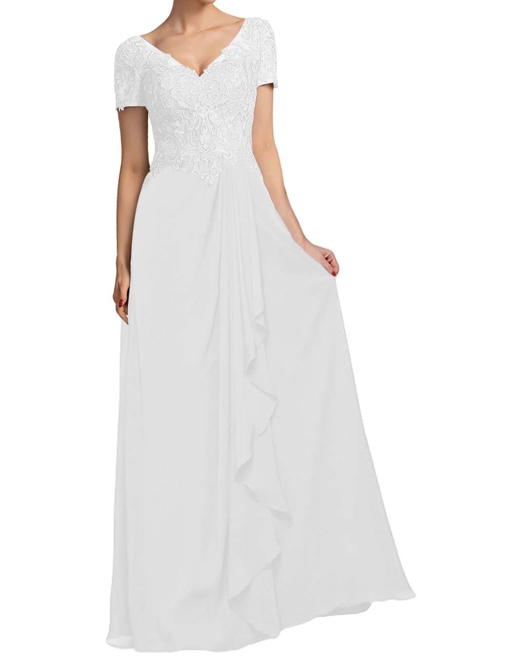 Elegant Mother of The Bride Dresses - Long Lace Evening Gowns for Wedding Guests - Flowy Chiffon Formal Dresses for Women - Perfect for Weddings, Galas & Special Occasions