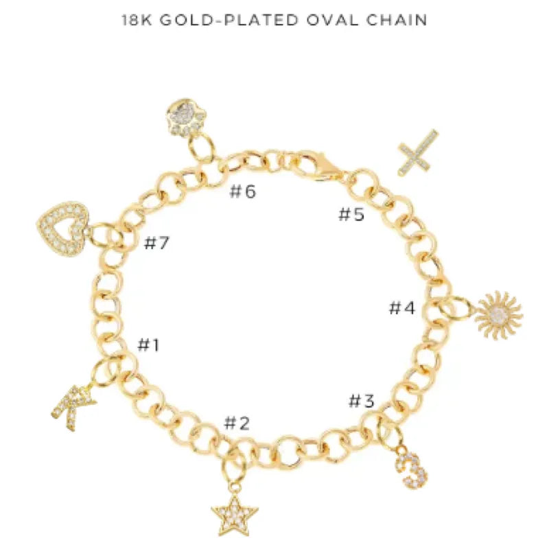 Stylish Charm Bracelet with Assorted Charms - Perfect for Gifts, Parties & Everyday Wear | $46.00