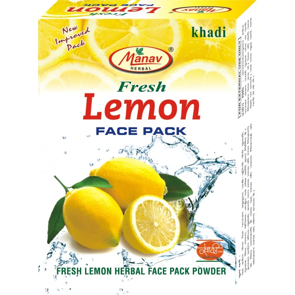 100% Natural Ayurvedic Lemon Face Pack Powder - 100gm for Glowing Skin, Acne Control & Brightening | Perfect for Daily Skincare & Spa Treatments