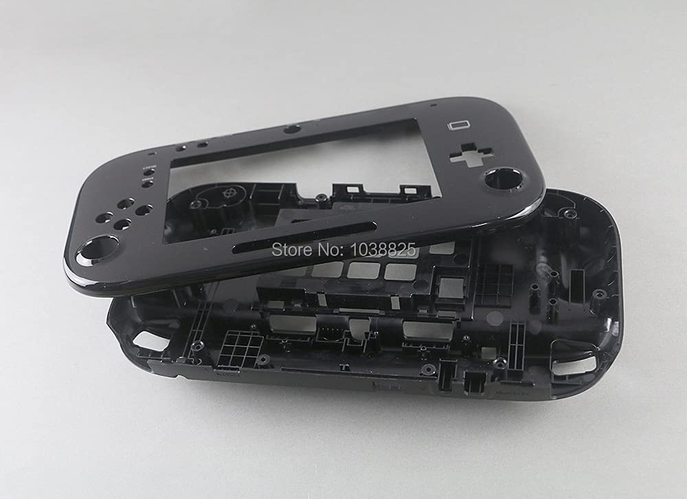 Davitu Electronics Wii U Gamepad Replacement Housing Shell Case Cover - Durable Black Body Protector for Nintendo WiiU (No Battery Cover) | Gaming Accessories & Repair Parts for Enhanced Console Protection