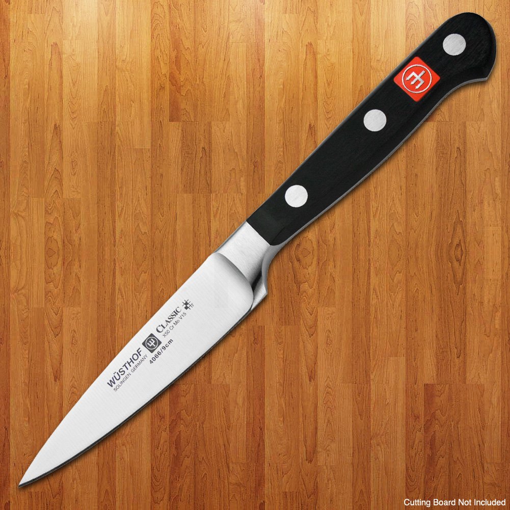 Wusthof Classic Paring Knife 3.5-inch - Premium German Stainless Steel Kitchen Knife with Ergonomic Handle - Perfect for Peeling, Slicing Fruits & Vegetables - Ideal for Home Chefs & Professional Cooking