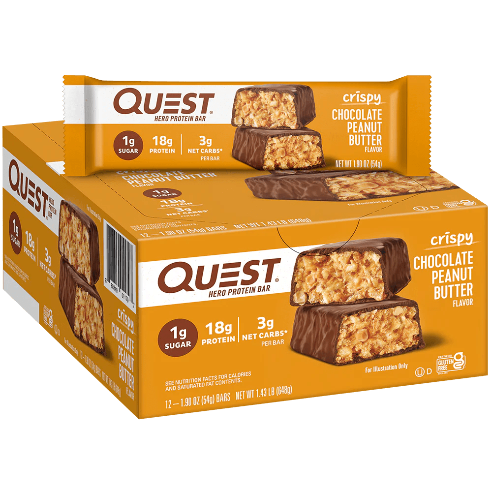 Quest Hero Protein Bars 12 Pack - Low Carb, High Protein Snack for Weight Loss & Muscle Building - Perfect for Gym, Hiking & On-the-Go Nutrition