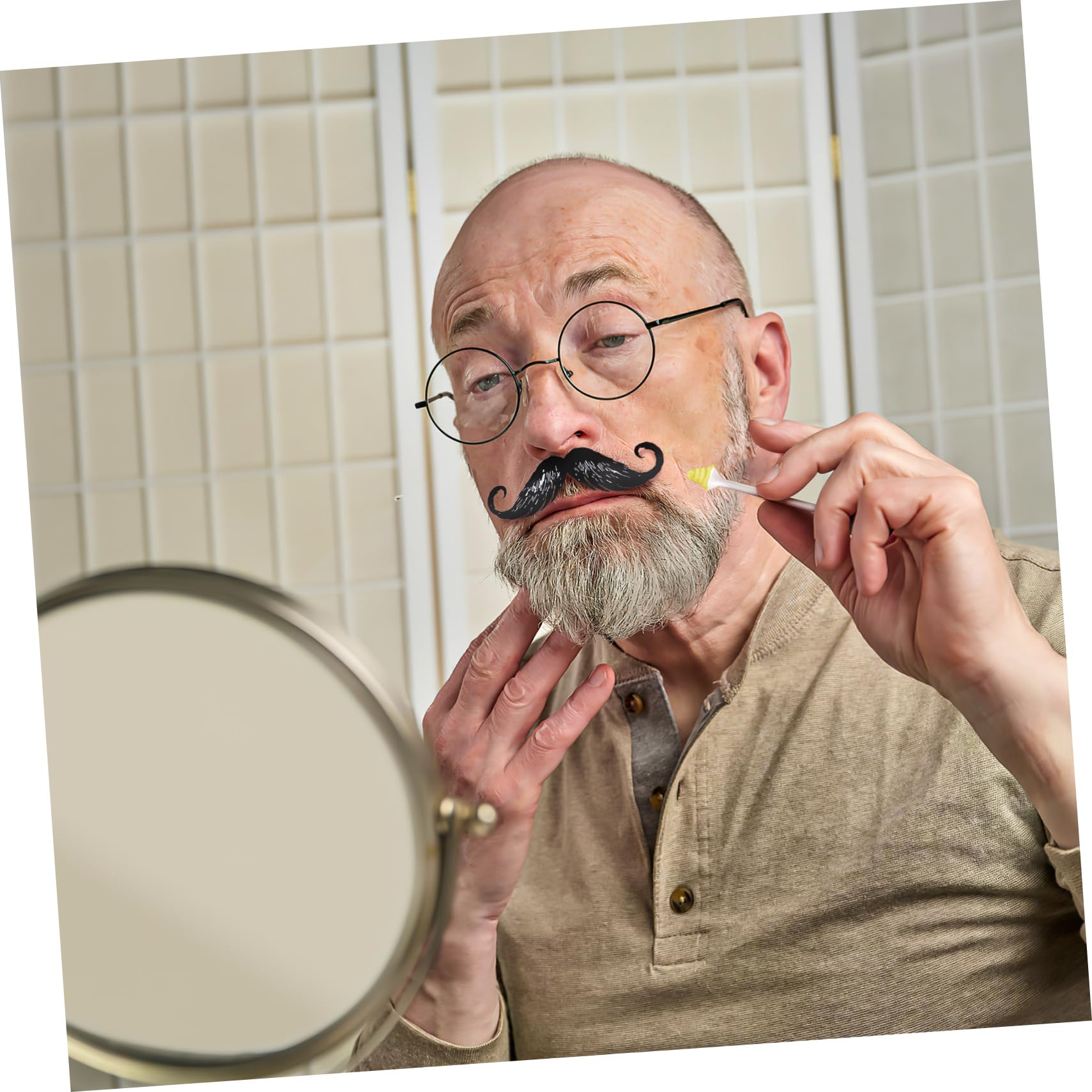 50pcs Mustache Waxing Stickers for Nose Hair Removal - Low Pain PP Material Sticker Set with Mustache Guards - No Residue & Beginner Friendly | Perfect for Home Waxing, Salon Use & DIY Hair Removal