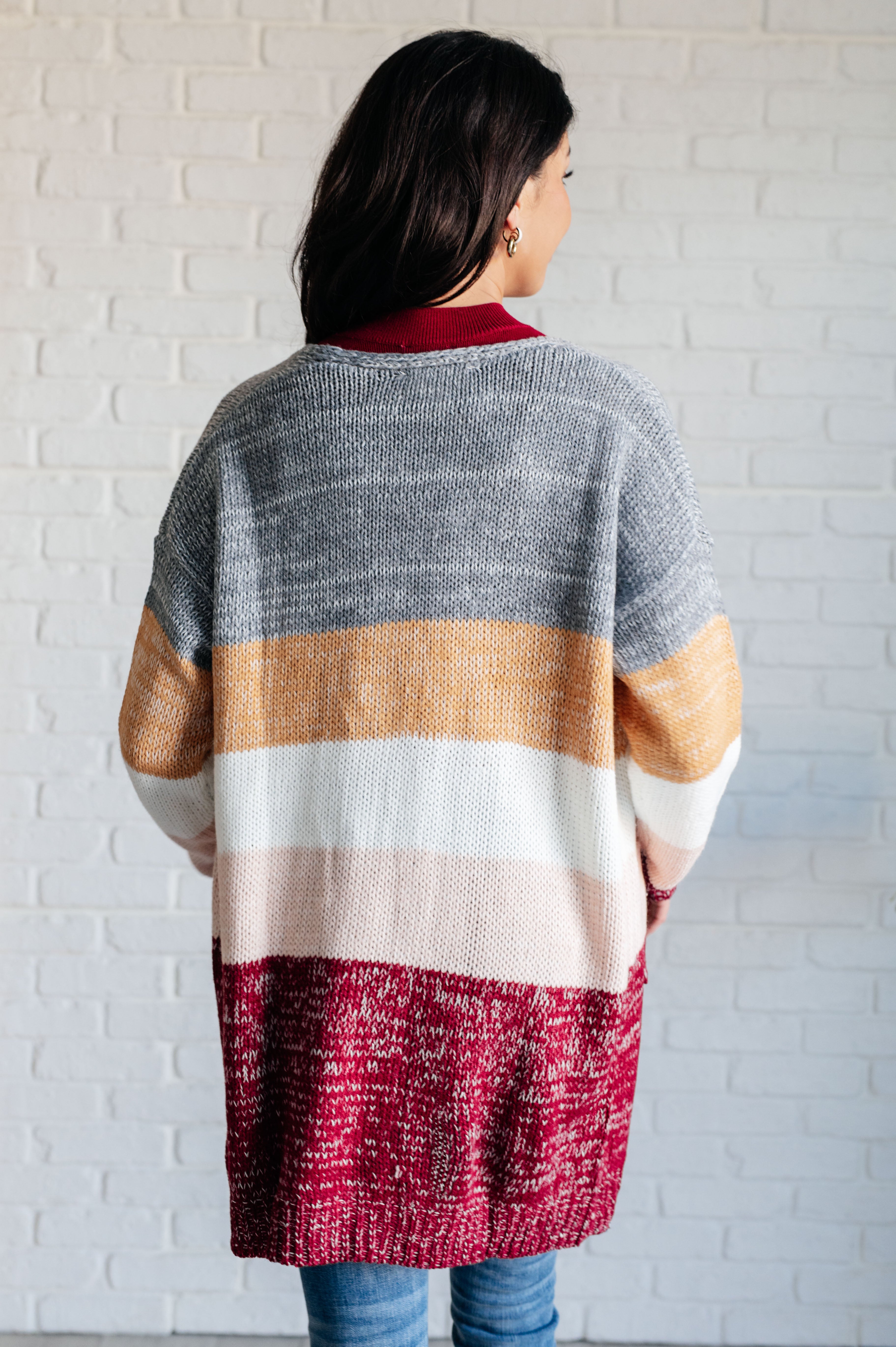 Stylish Color Block Cardigan for Women - Soft Warm Knit Sweater | Perfect for Fall Layering, Office Wear & Casual Outfits