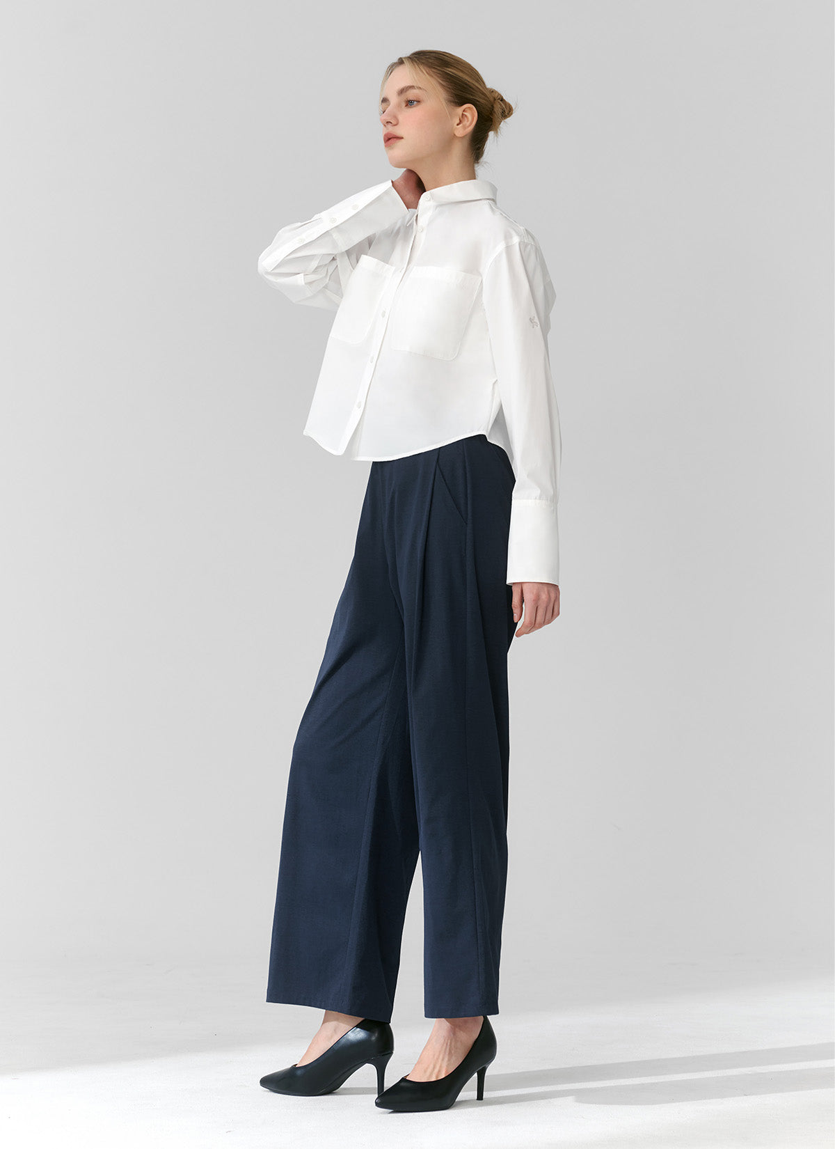 Ecodex All Banding Semi Wide Pants - Comfortable Stretch Women's Trousers for Work, Travel & Casual Wear | Plus Size & Petite Friendly