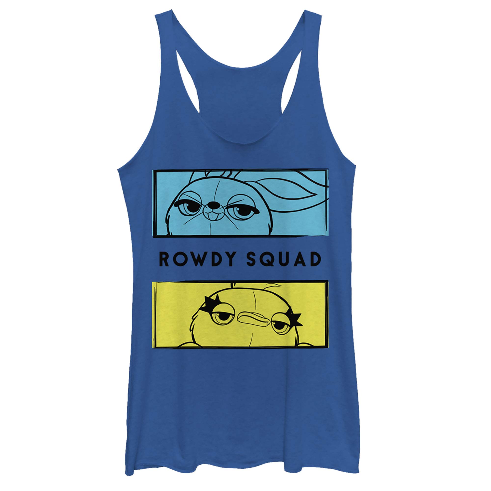 Pixar Toy Story 4 Rowdy Boxes Women's Racerback Tank Top - Disney Graphic Tee for Women - Casual Summer Tops for Theme Parks, Movie Nights & Disney Fans