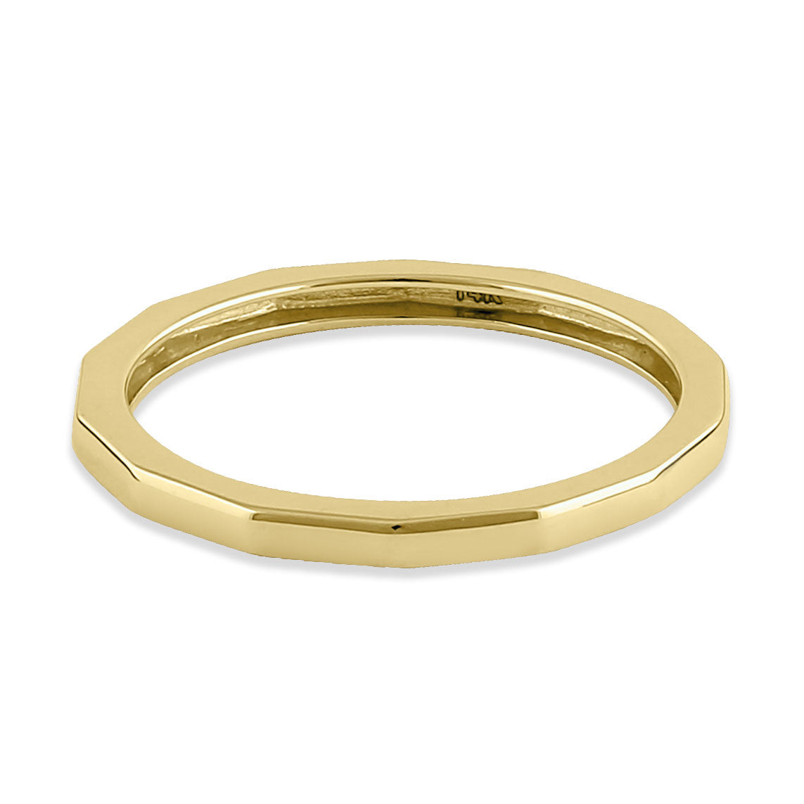 14K Solid Yellow Gold Soft Brick Band Ring - Elegant & Durable Wedding Band for Women & Men, Perfect for Everyday Wear, Anniversary & Engagement Gifts