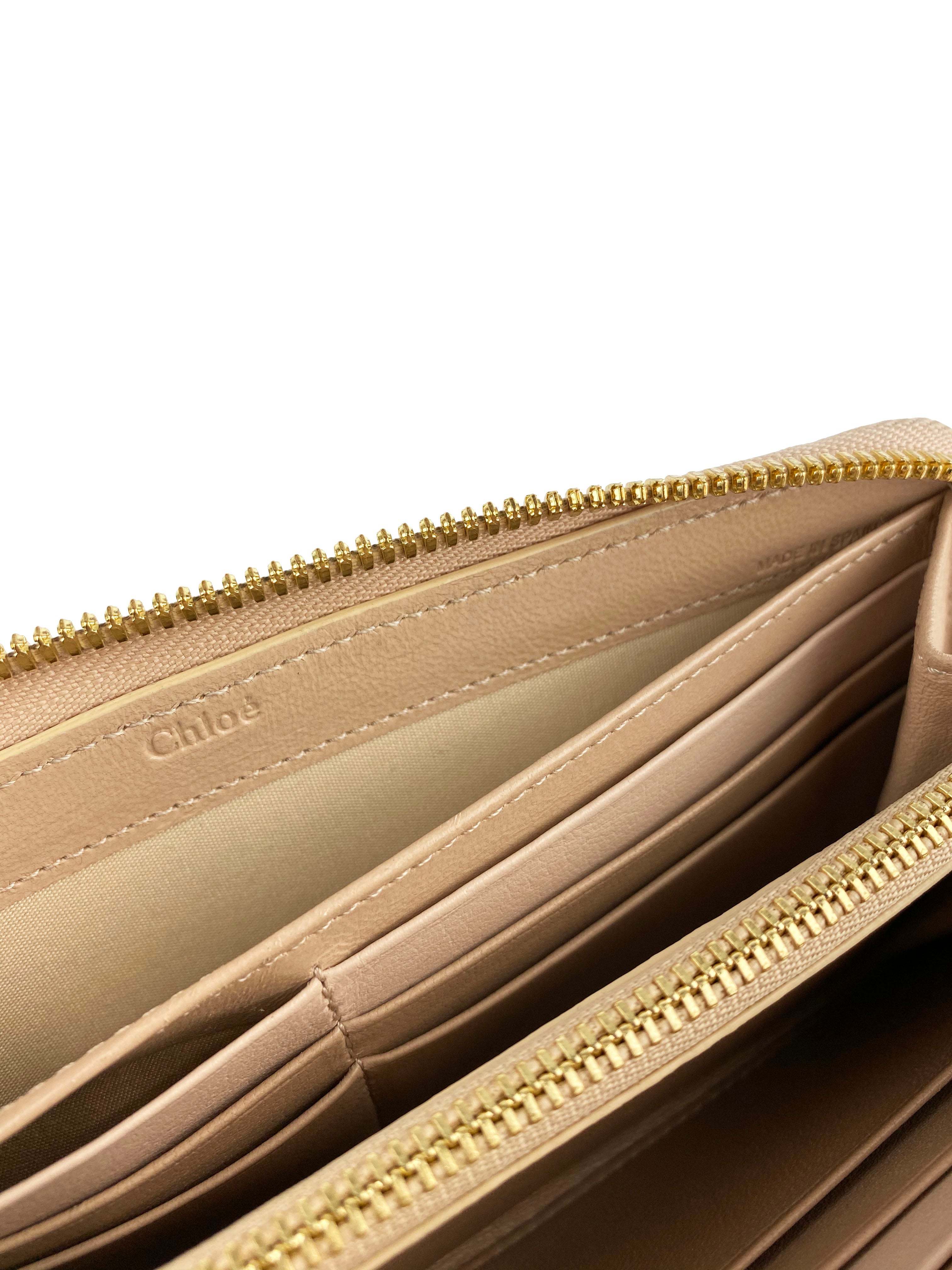 Chloe Pink Long Alphabet Wallet for Women - Stylish RFID Blocking Leather Wallet with Multiple Card Slots - Perfect for Everyday Use, Travel & Shopping