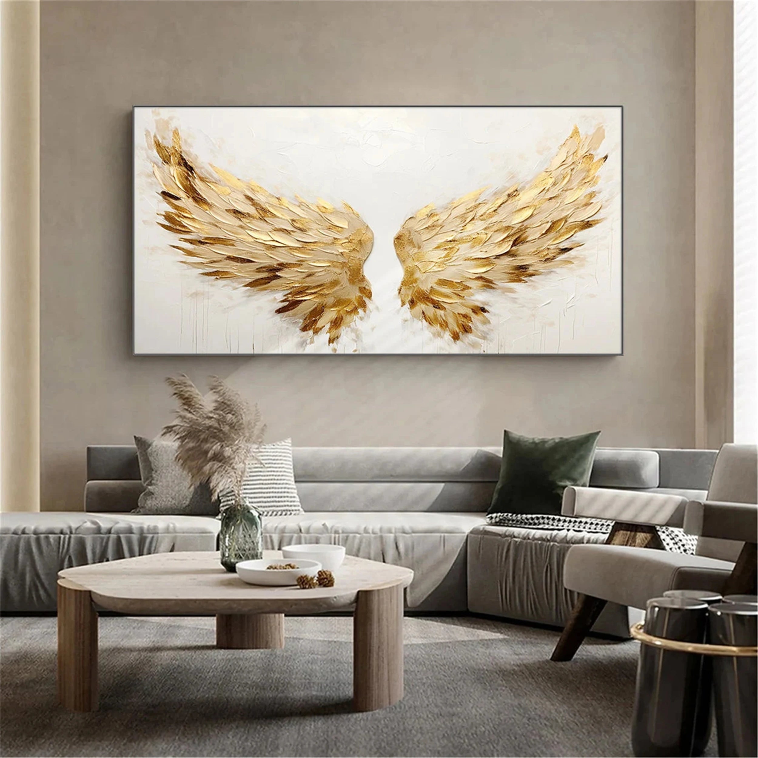 Abstract Painting #AB 090 - Modern Wall Art for Living Room, Bedroom & Office Decor | Handmade Canvas Artwork