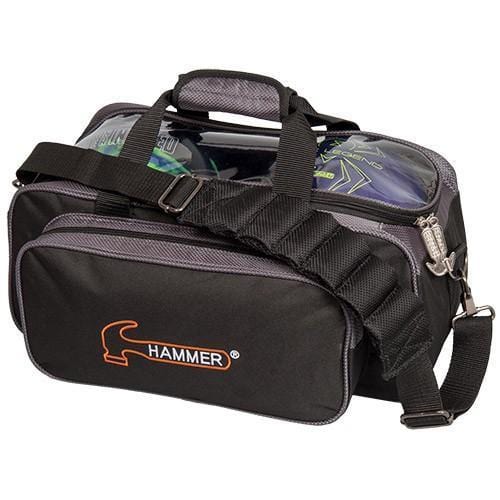 Premium Double Tote Bowling Bag - Black/Carbon - Durable & Spacious for Bowling Balls & Accessories - Perfect for League Play & Practice Sessions