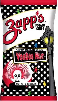 Zapp's Voodoo Heat Spicy Potato Chips 2oz (Pack of 25) - Perfect for Parties, Snacking & Game Day Gatherings