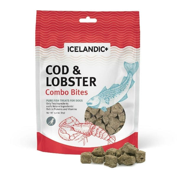 Premium Icelandic Cod & Lobster Combo Bites - All-Natural Freeze-Dried Dog Treats for Training & Rewards | High-Protein Snack for Puppies & Adult Dogs | Made in USA
